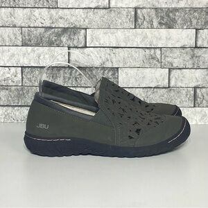 JMU Wildflower Moc Womens 9 Wide Gray Slip On Shoes